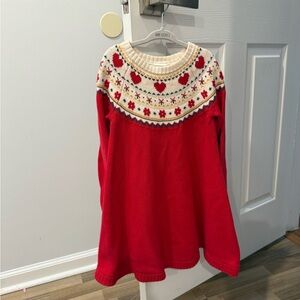 Hanna Andersson Red and Cream Knit Dress